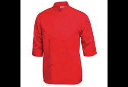 Veste chef Chef Works Manches 3/4 - Rouge